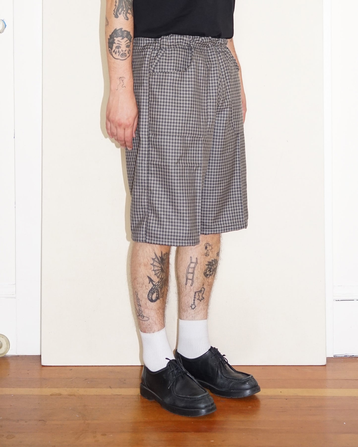 1/1 Gingham Wool Short