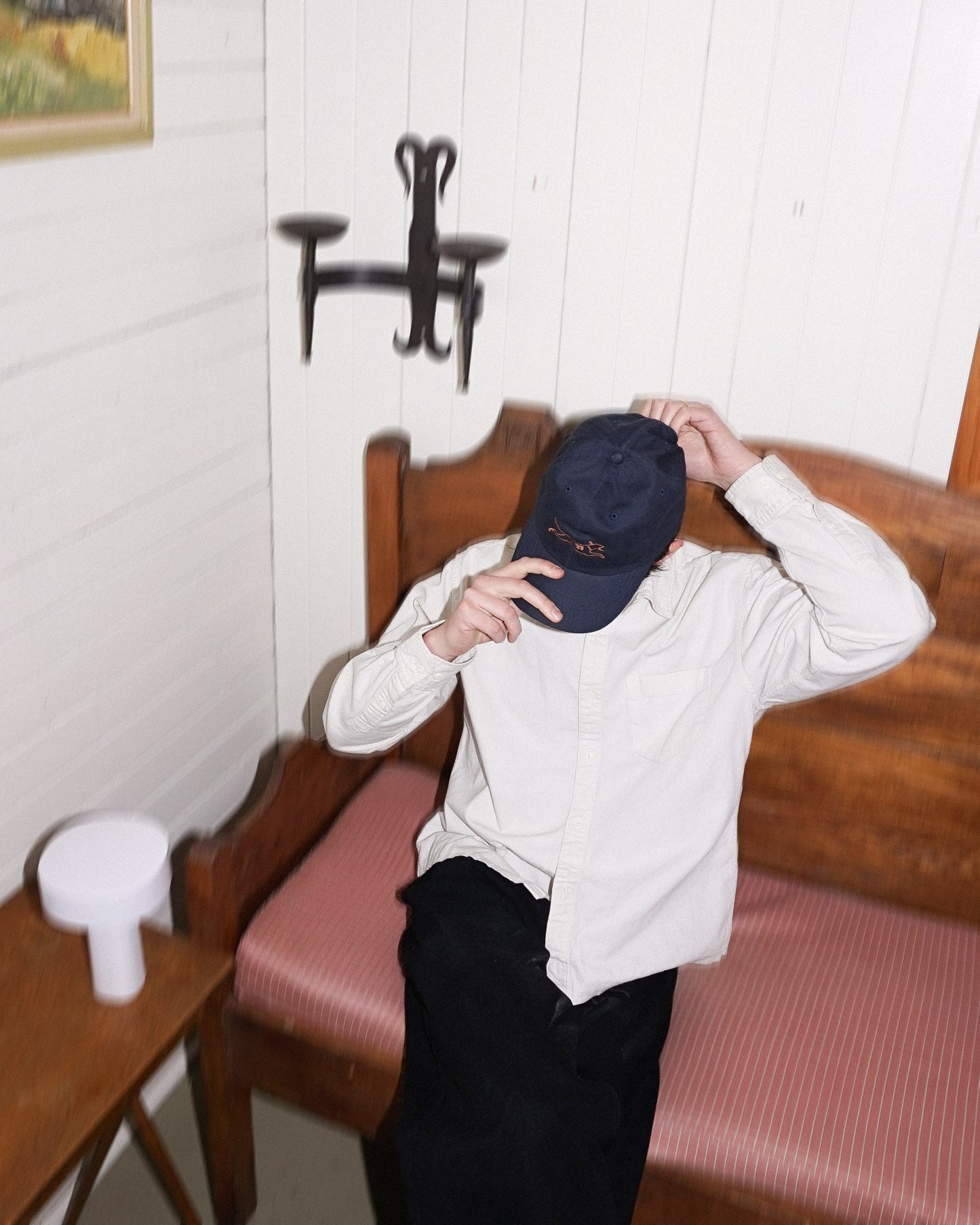 Navy & Rust Logo Hat