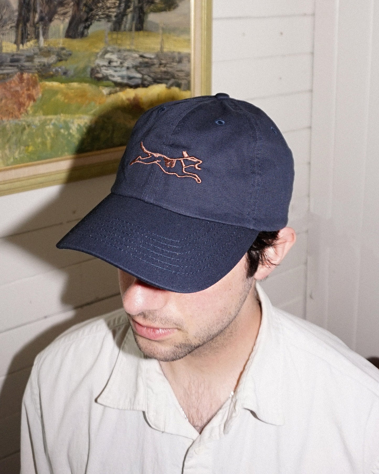 Navy & Rust Logo Hat