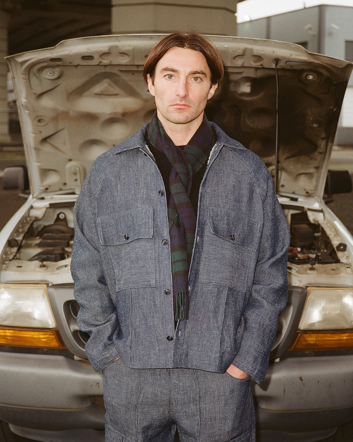 Linen-Denim Jacket