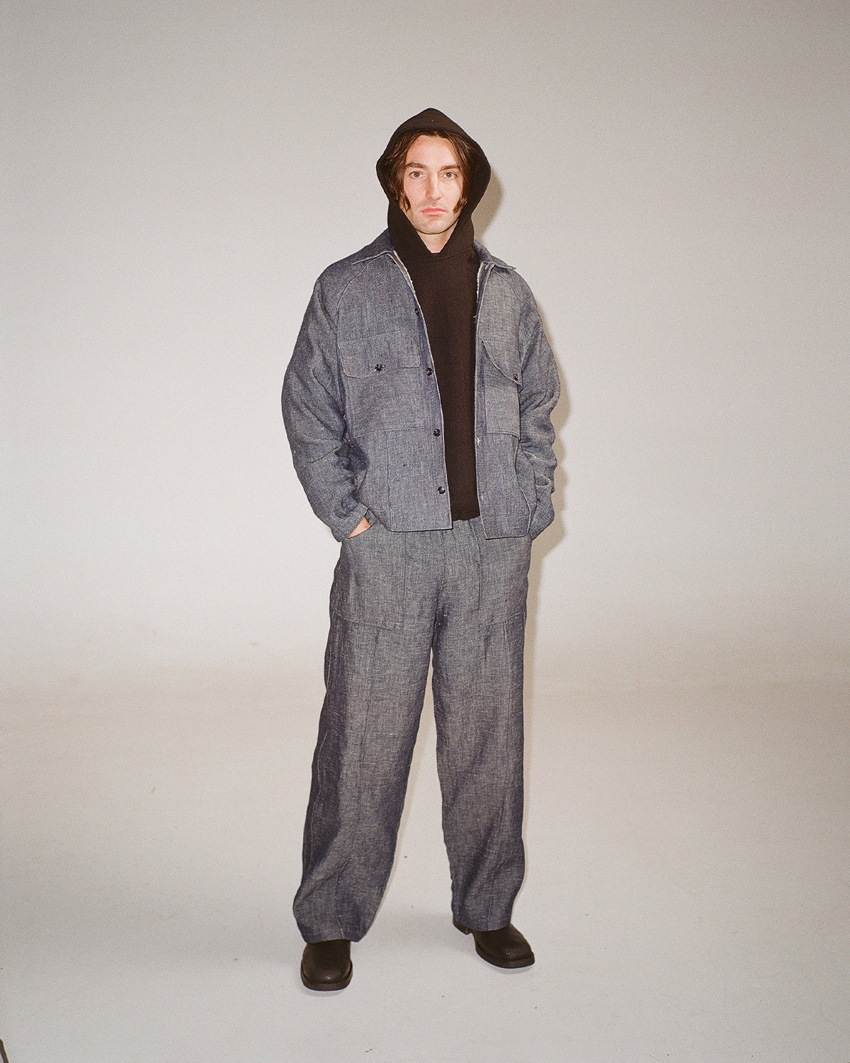 Linen-Denim Pant